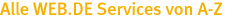 Alle WEB.DE Services von A-Z