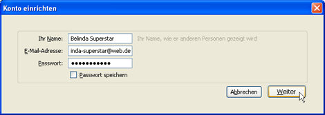 Thunderbird 3 einrichten