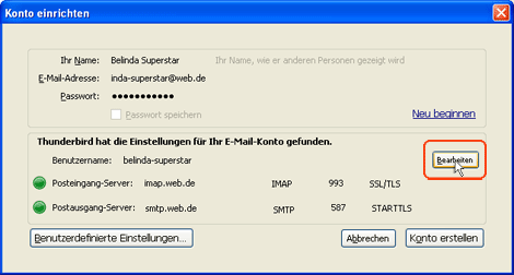 Thunderbird 3 einrichten